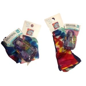 SOLD IN BUNDLENWT Tie Dye Bandana and Refillable Hand Sanitizer Bottle & Holder
